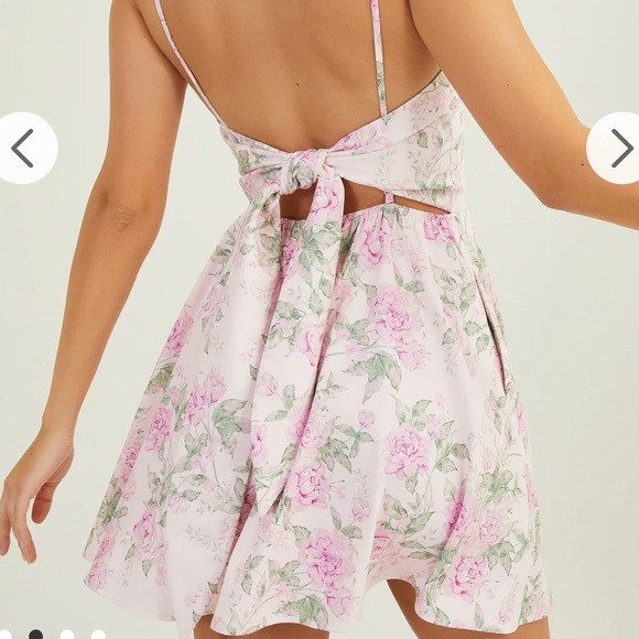 NEW Altar’d State Pink Floral Mini Dress Size Medium NWT - Picture 2 of 7